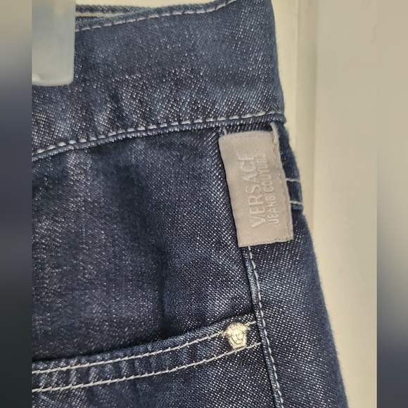 Versace Jeans Couture Straight Leg Pocket Indigo Jeans - Picture 5 of 12